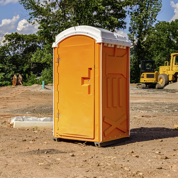 how often are the porta potties cleaned and serviced during a rental period in Black Brook